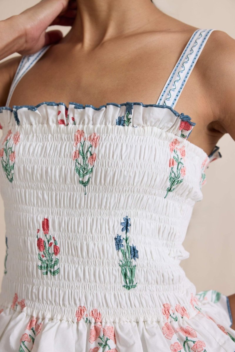 Damla Smocked Cami Maxi Dress