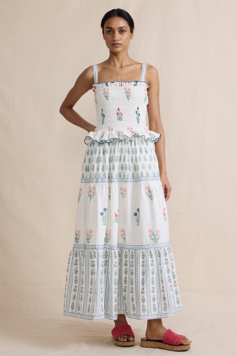 Damla Smocked Cami Maxi Dress