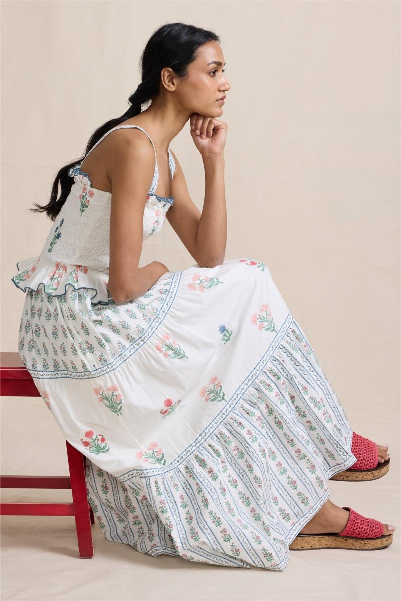 Damla Smocked Cami Maxi Dress