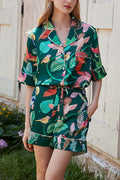 Parrot Print Home Shorts Two-piece Set
