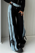 Workwear Stripe Panel Straight Leg Pants