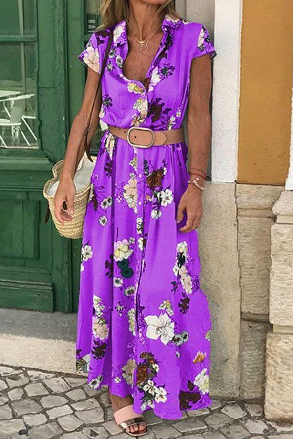 Foxy Lady Shirt Midi Dress ��belt Included��