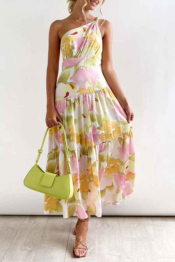 Mid-length Off-the-shoulder Sleeveless Midi Dress