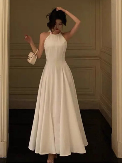 France Evening Party Long Dresses for Sleeveless A-line Princess Wedding Prom Robe New Spring Vestido Mujer