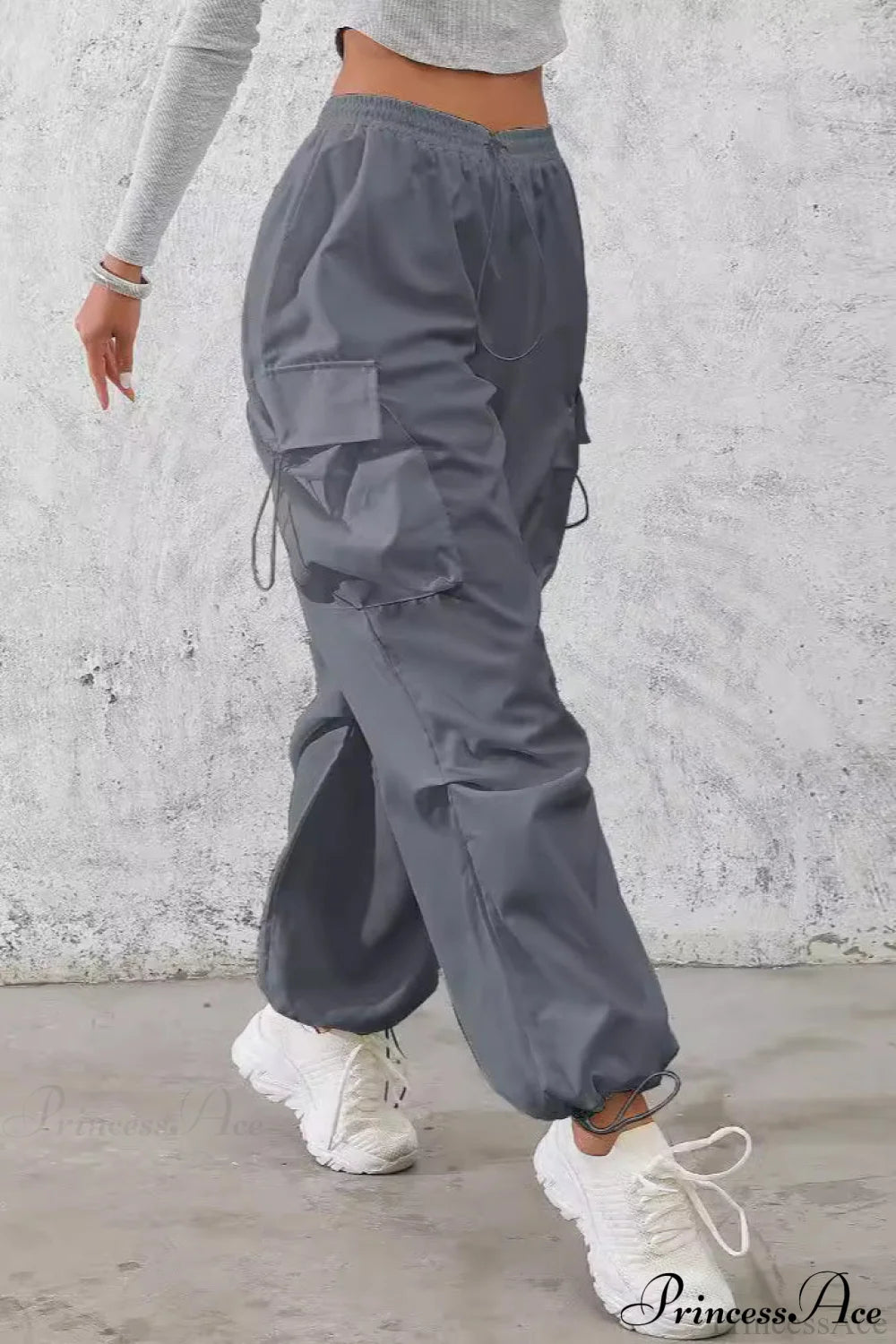 Drawstring Pocket Cargo Pants