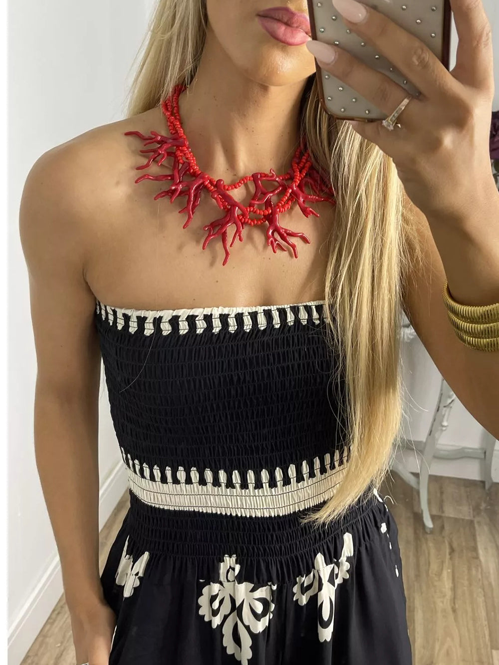 Printed Chest Wrap Jumpsuit Feminine