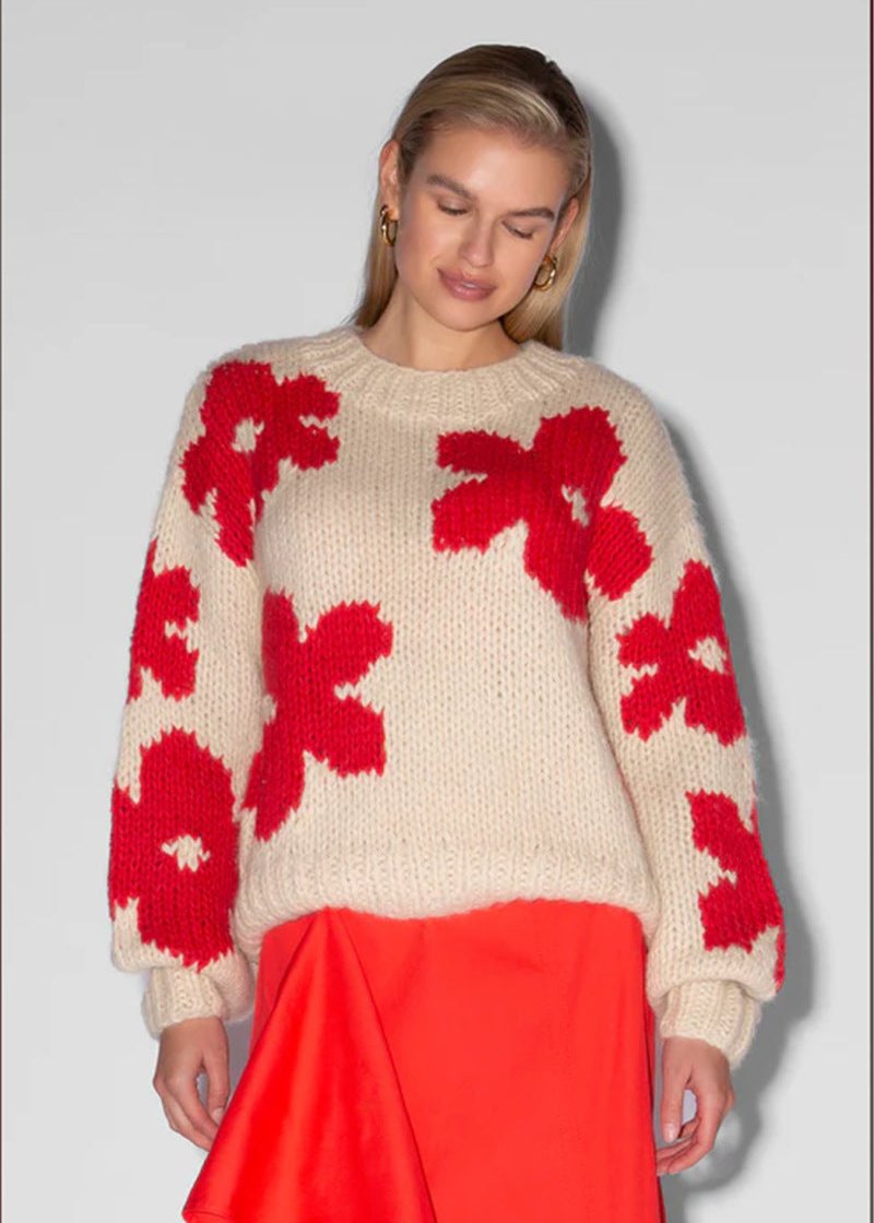 Bold Bloom - Knit Sweater