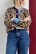 Y2k Leopard Knit Cardigan
