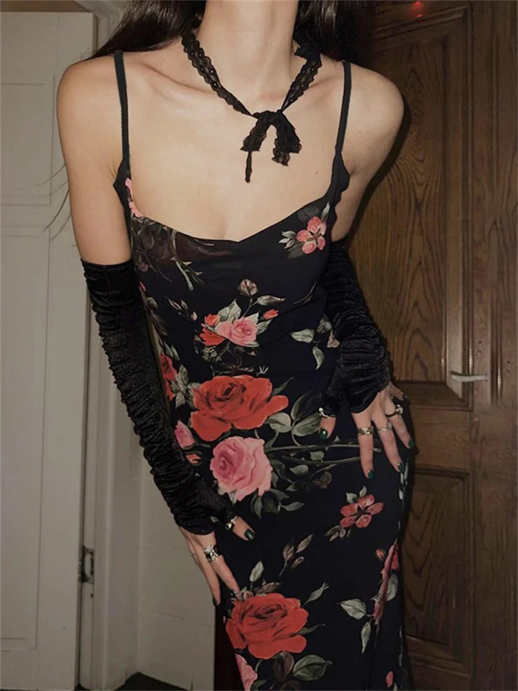 Printed Backless Halter Maxi Dress for – Slim Fit, High Waist, Party Dress