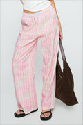 Colorblock Striped Wide-leg Relaxed Pants