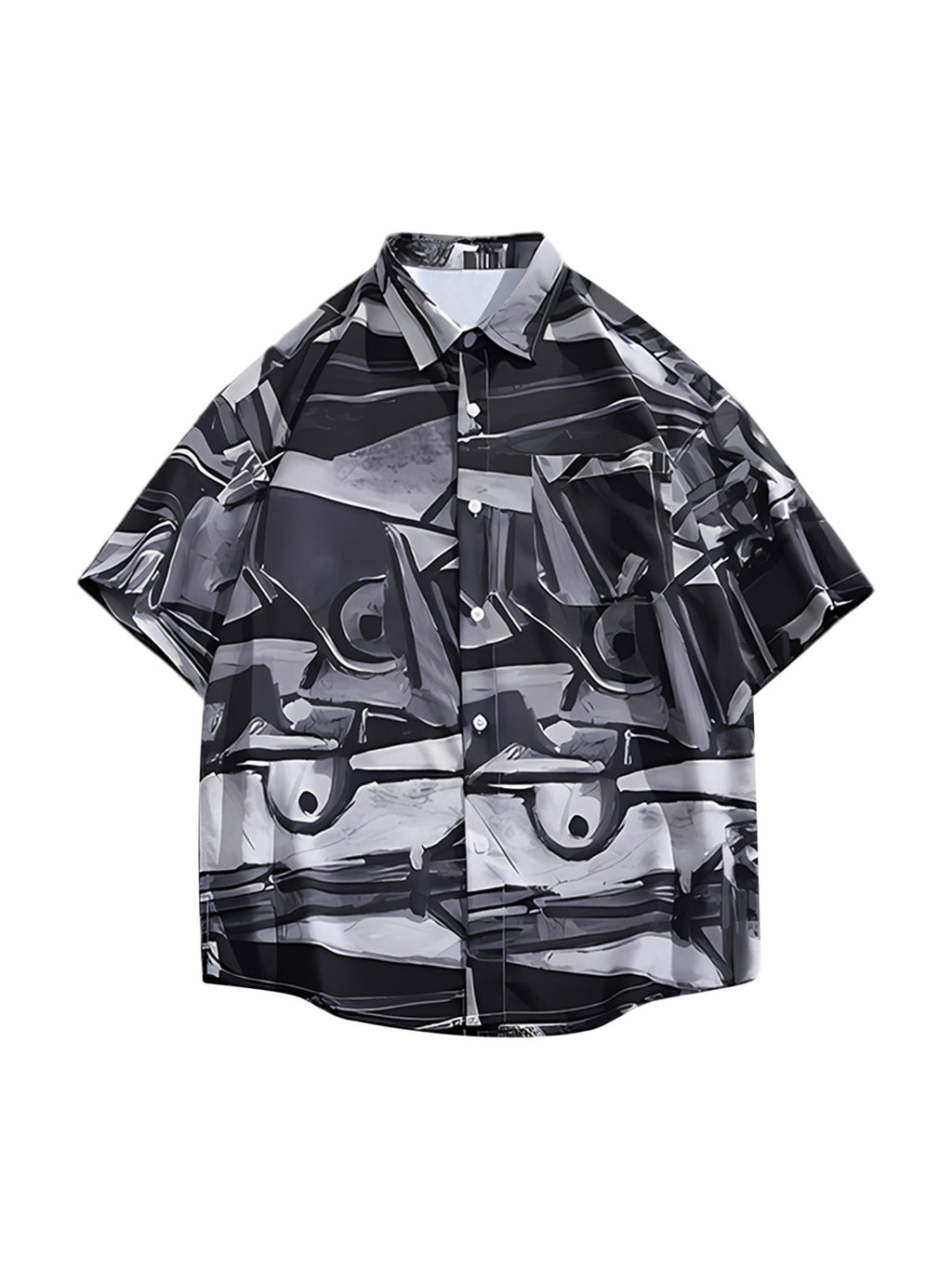 Retro Graphic Print Two-piece Set