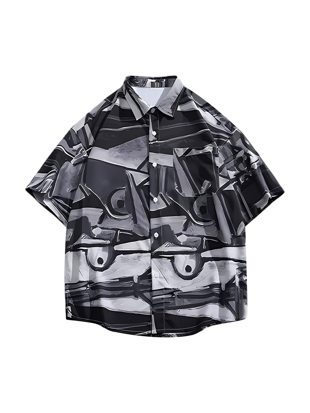 Retro Graphic Print Two-piece Set