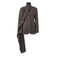 Scarf Collar Blazer Autumn Winter Fashionable Slim Coat for Woman Jacket Street Cardigan Femme