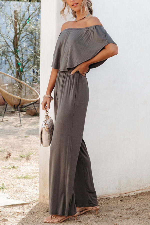 One-shoulder Off-the-shoulder Jumpsuit