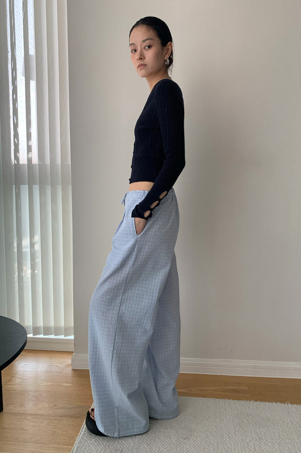 Loose Fit Checkered Pants