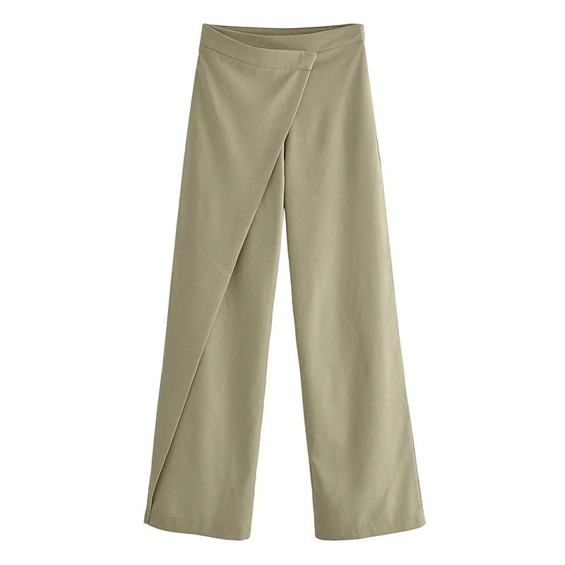 Long Pants Woman Spring High Waist Straight Khaki Pant Female Trousers Clothes