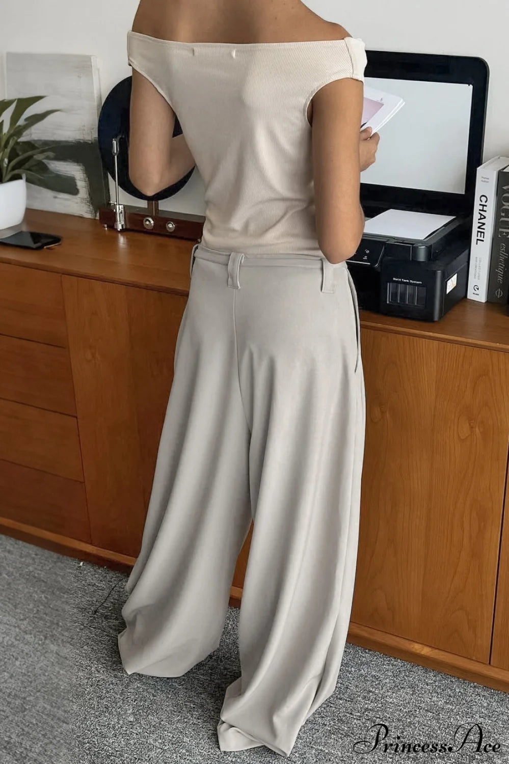 Effortless Drawstring Wide-leg Pants
