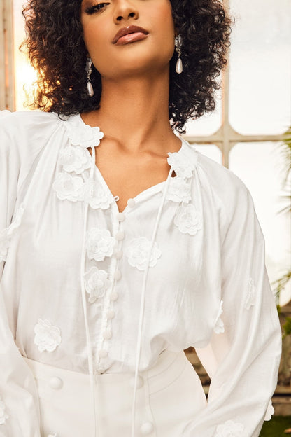 Ella V-neck Blouse