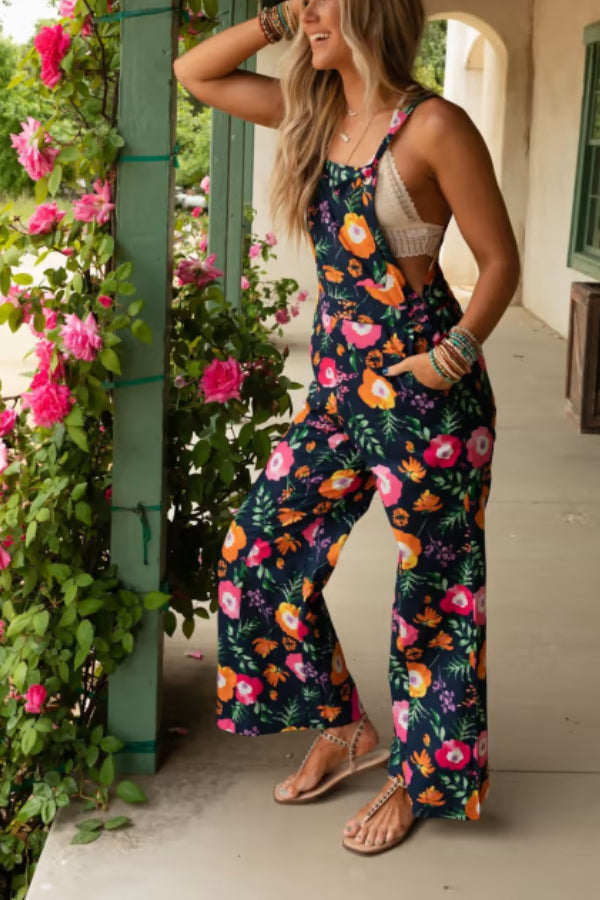 Birdie Print Overalls