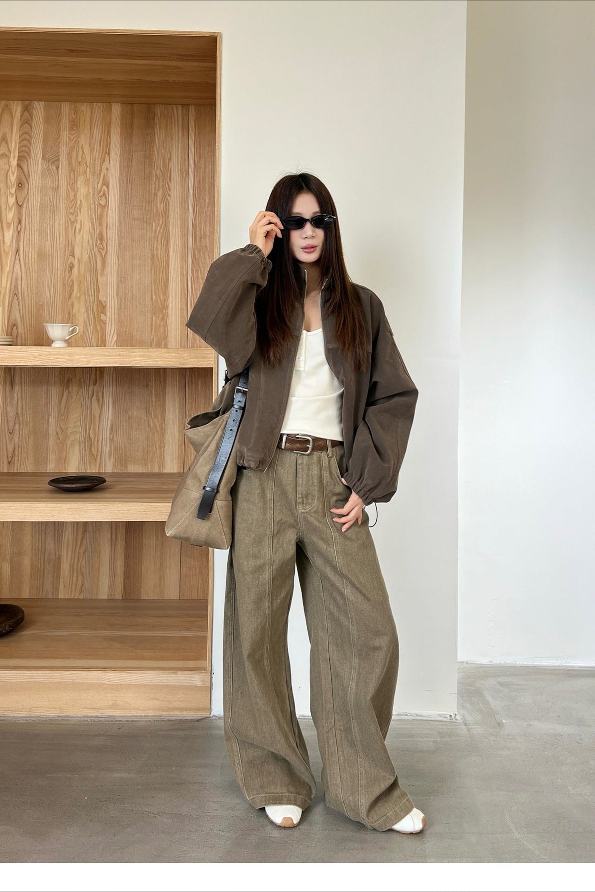 Wide-leg Tapered Pants
