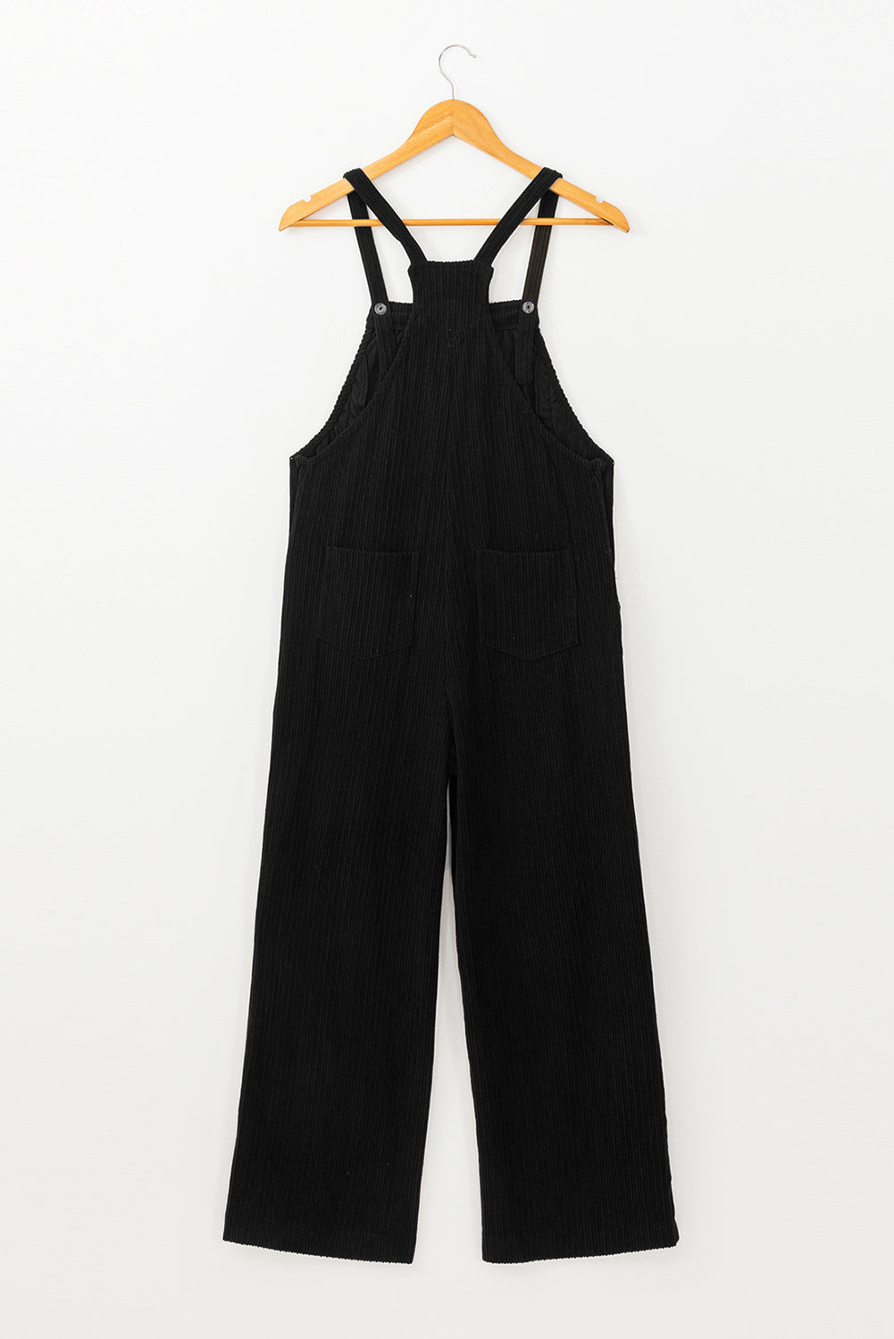 Color Pocketed Corduroy Overall