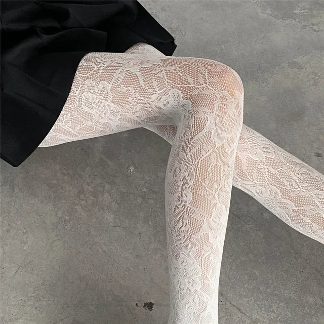 Mesh See Through Pantyhose Fishnet Stockings Japanese Style Hot Bodycon Colorful Lingerie Accessories