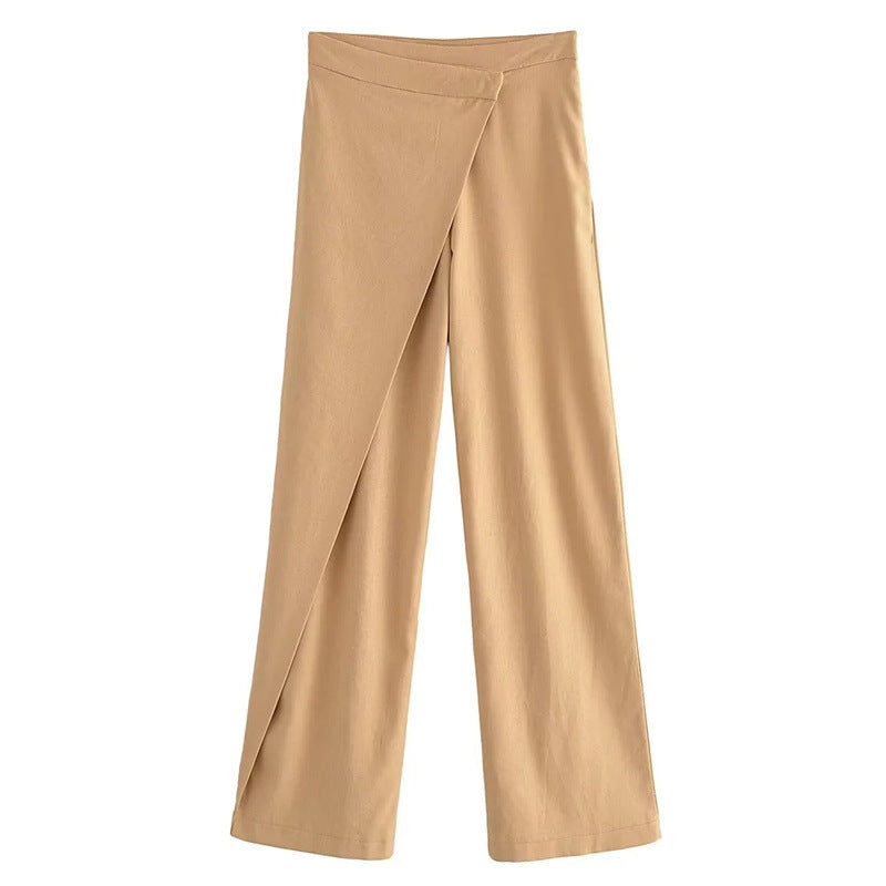 Long Pants Woman Spring High Waist Straight Khaki Pant Female Trousers Clothes