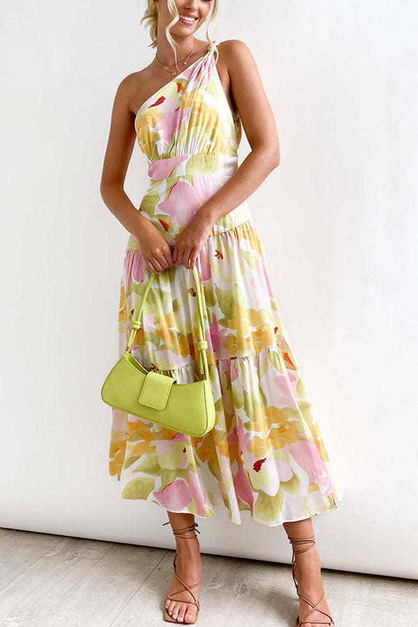 Mid-length Off-the-shoulder Sleeveless Midi Dress