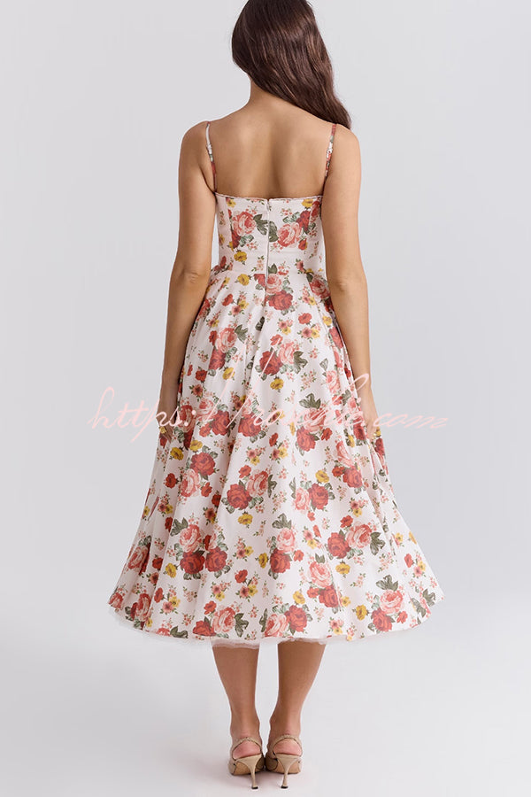 Love Is Love Print Halter Mesh Double Hem Midi Mini Dress