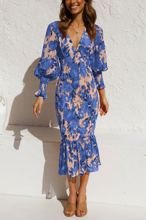 Latisha Smocked Waist Midi Dress