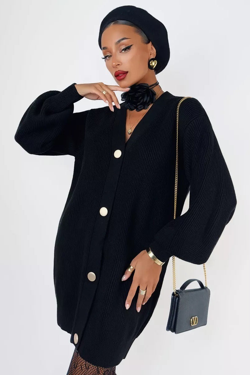 Color Relaxed Knit Cardigan