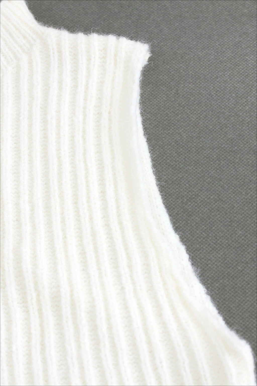 Knit Sweater Tank Top & Split Skirt Sweater Dress