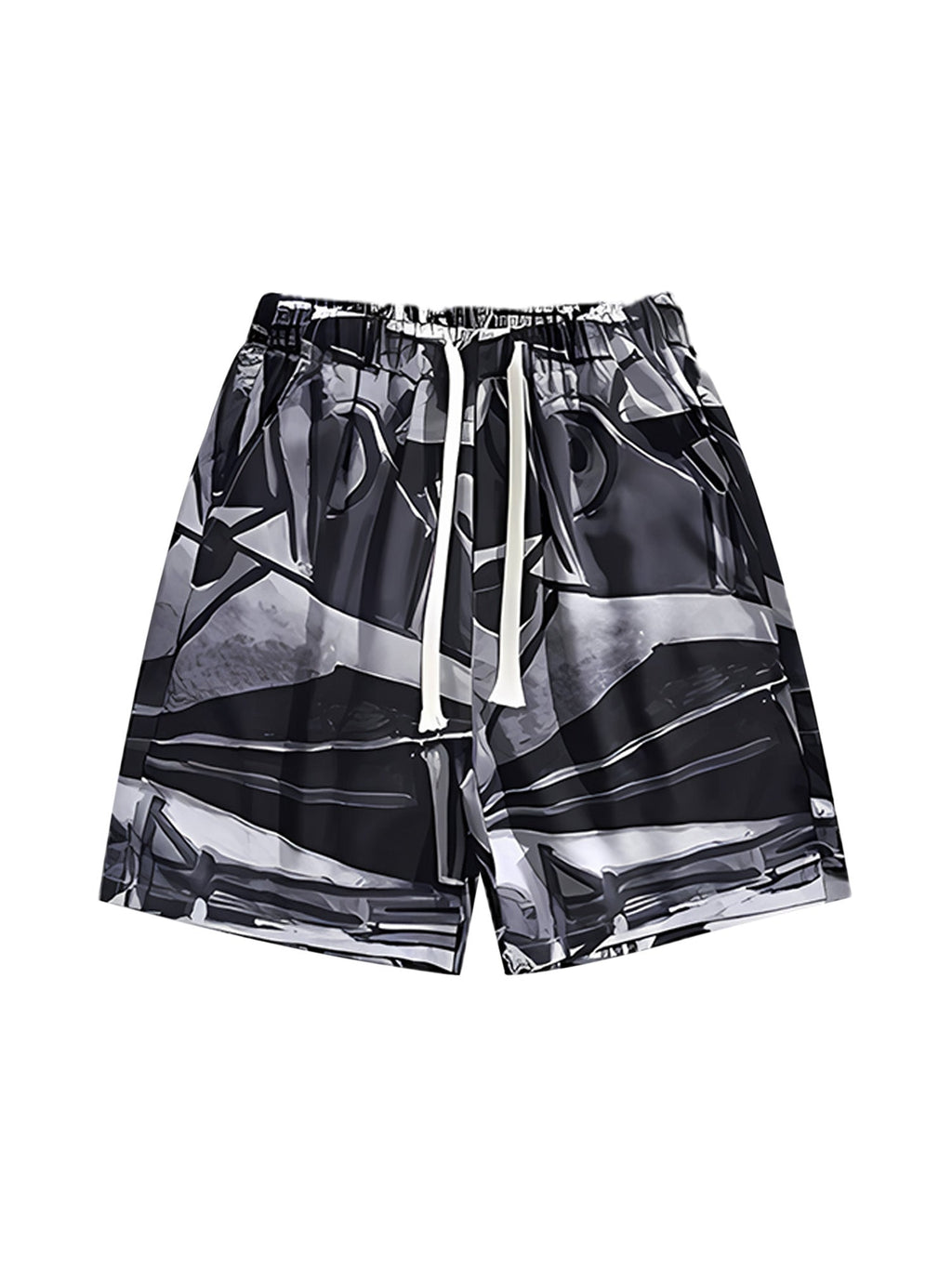Retro Graphic Print Two-piece Set