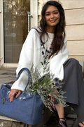 Embroidered Long Sleeve Knit Sweater