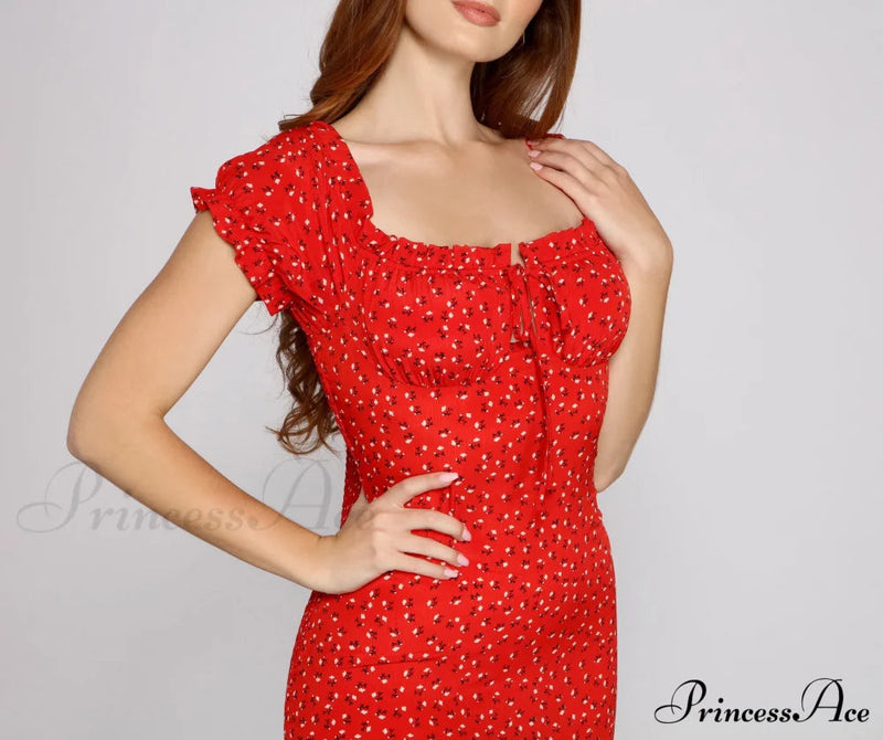 Flirty Vibes Off the Graceful Shoulder Mini Dress