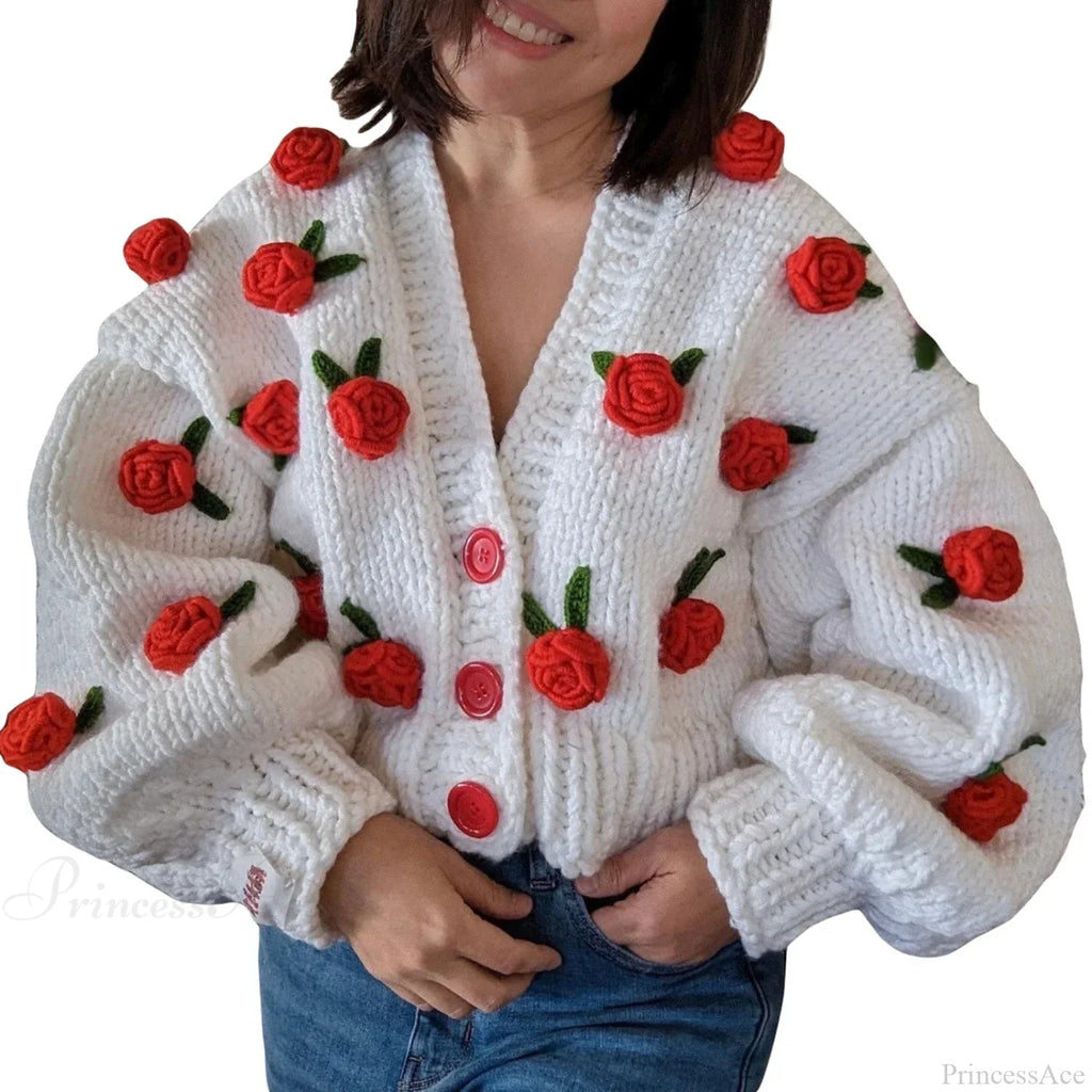 Button Closure Knit Cardigan