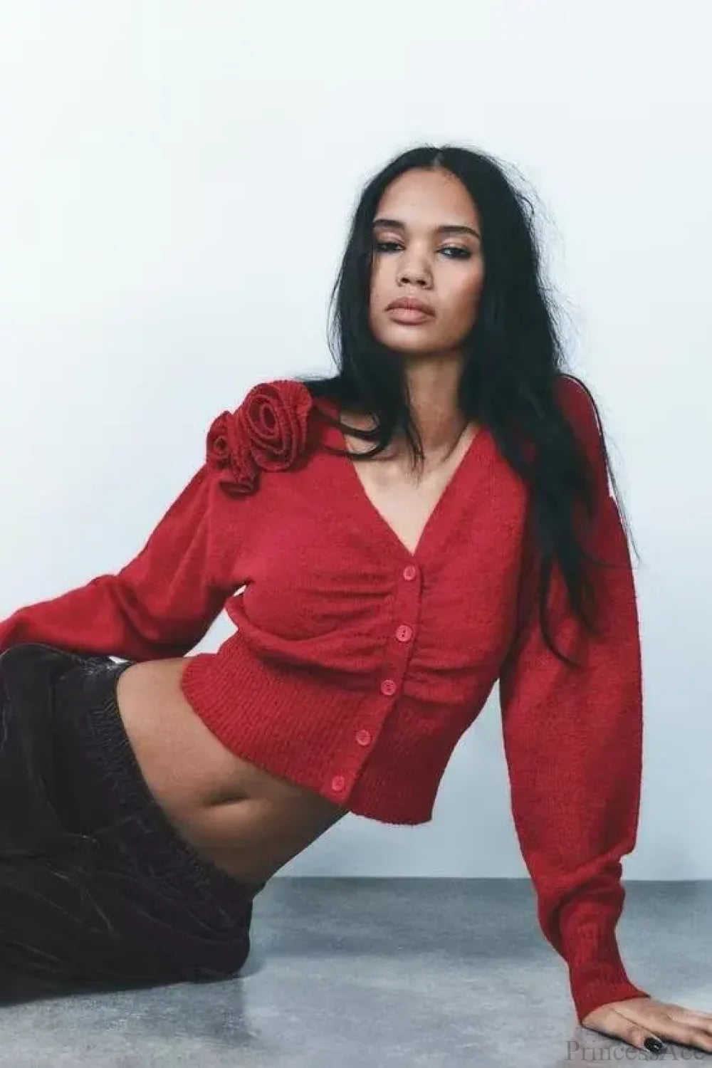 Flower V-neck Cardigan