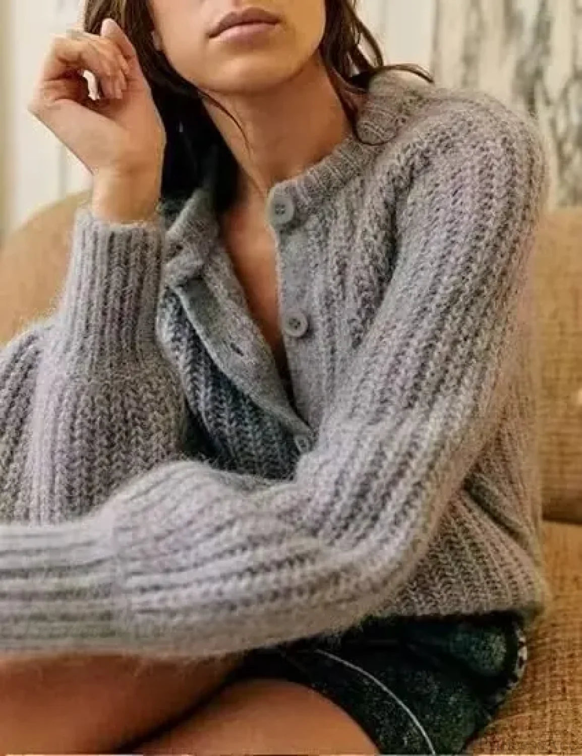 French Niche Lazy Style Loose Cardigan