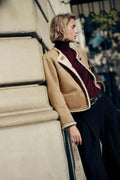 Gold Button Long Sleeve Double-sided Cardigan