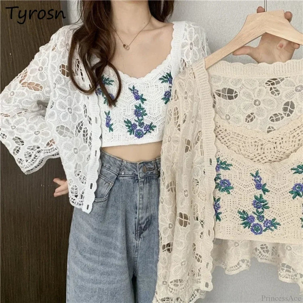 Hollow Out Long Sleeve Shrug Cardigan