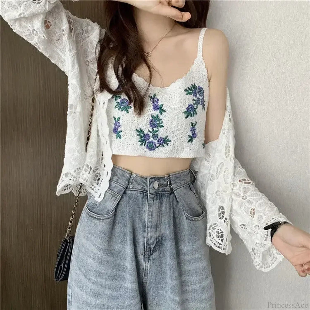 Hollow Out Long Sleeve Shrug Cardigan