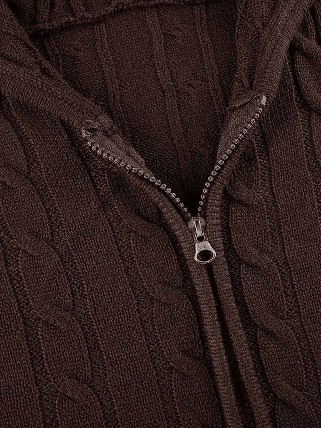 Hooded Button Graceful Front Knit Cardigan