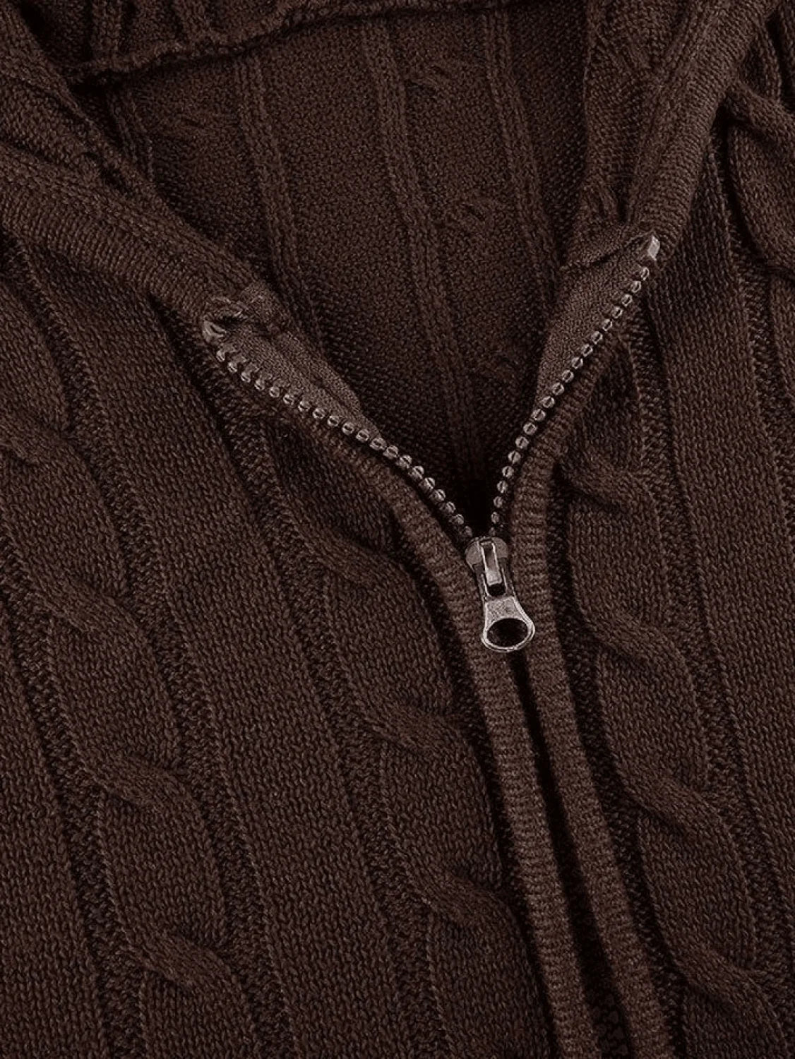 Hooded Button Graceful Front Knit Cardigan