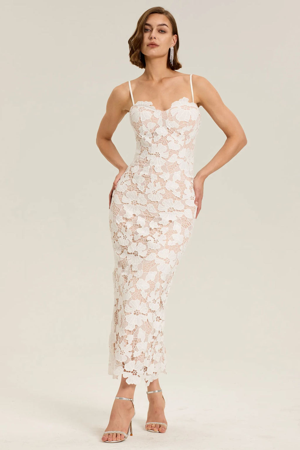 Amanda Embroidered Lace Maxi Dress