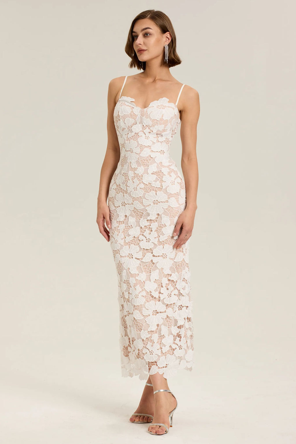 Amanda Embroidered Lace Maxi Dress