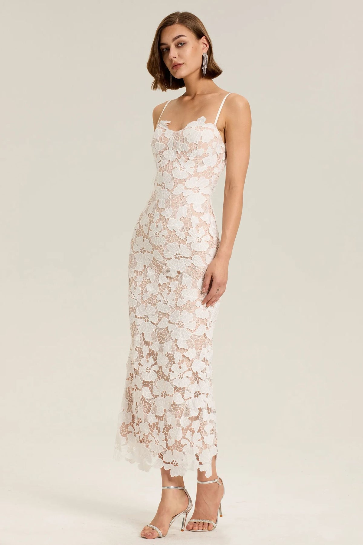 Amanda Embroidered Lace Maxi Dress