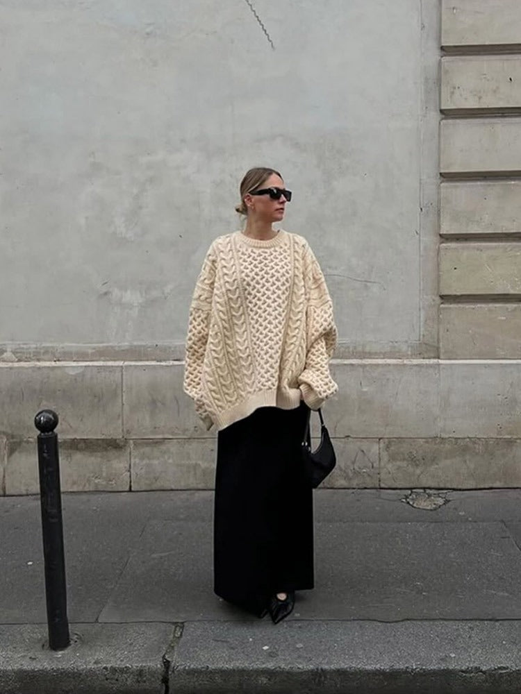 Azalea Textured Loose Knit Sweater