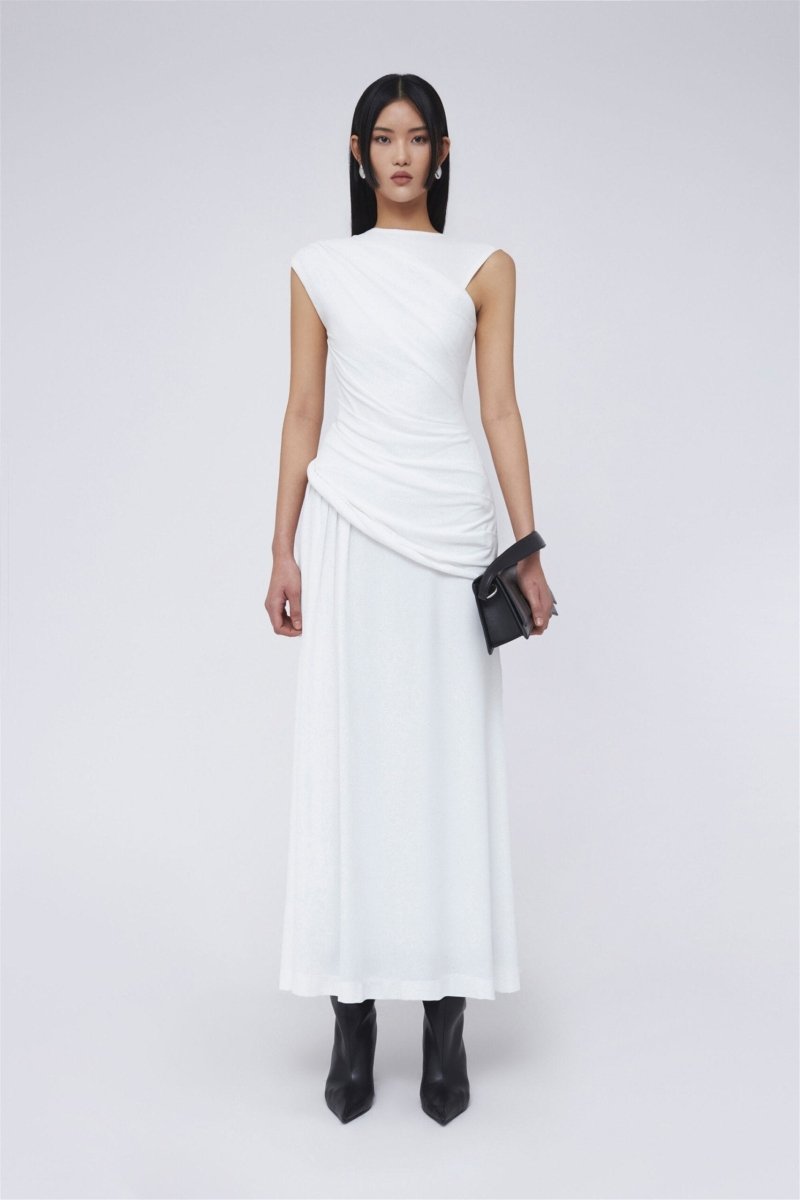 Janet Sleeveless Pleated Maxi Dress