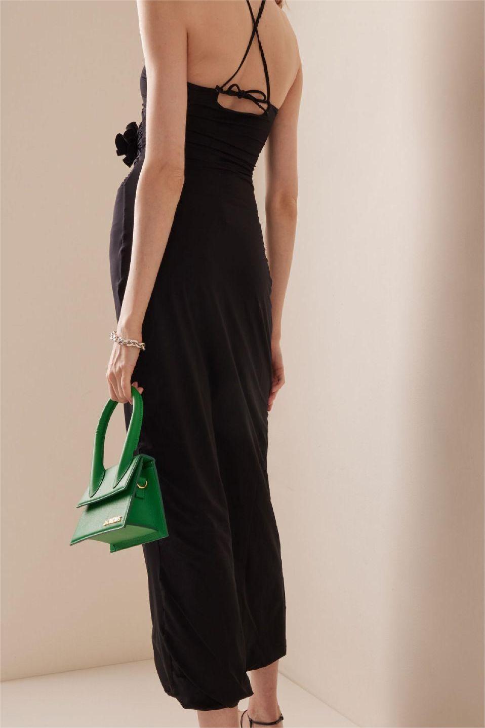 Halter Neck Cut-out Slit Maxi Dress