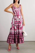 Printed Cami Midi Dress